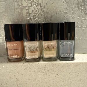 Chanel Le Vernis Nail Polish Set of 4, USED